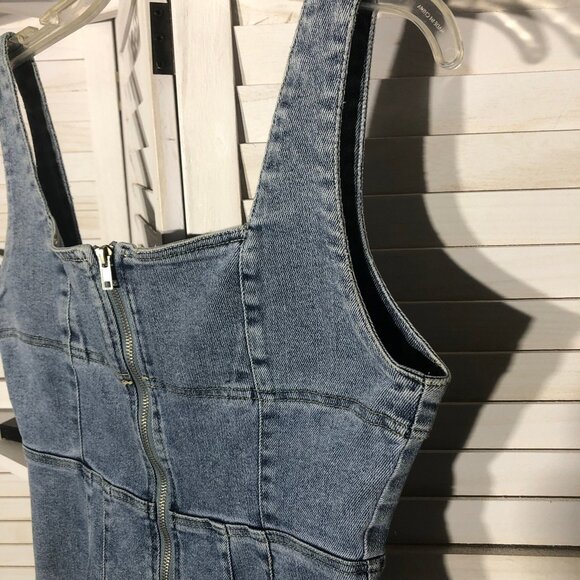 Emory Park Denim Jumpsuit Bell Bottoms Light Blue Size Medium - Picture 11 of 16